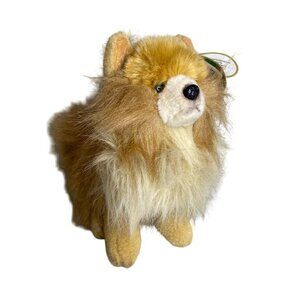 Realistic Pomeranian Plush Dog The Bearington Collection Rudy Stuffed Animal 12"
